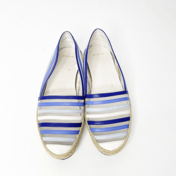 AERIN Marion Espadrilles Women's Mesh Flats blue ombre slip on unlined 8 - Picture 3 of 6